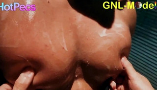 Hot muscle Asian guy getting edged and nipple played