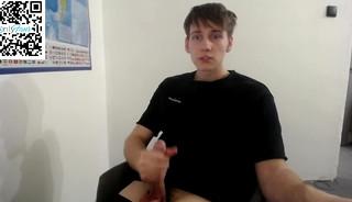 Young Russian Stroking Uncut Dick