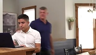 What an erection! Twink's shining dick stands at attention!