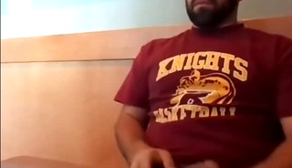 Bearded Bro Public Jerk Off in A Coffee Shop