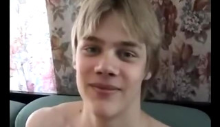 Amazing 18yo blond twink jerking and cumming