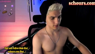 skinny latino boy strokes cock on cam
