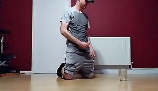Playing with piss and a quick self fist