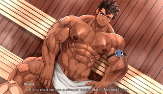 Kazuki and Ryou - Fit man has sex with young man in the sauna - Yaoi Cartoon