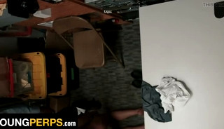 Youngperps - Bratty Attitude Twink Gets Asshole Pulverized by Hung 2 Security Guards