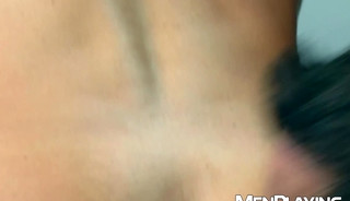 Denis Vega barely endures harsh plowing from bald hunk Bruno Boni