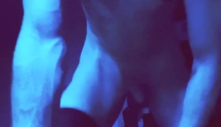 twunk fucks his toy in blue light