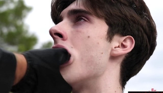 Brogan pounds the little submissive Max Mabrys tender butthole hard and deep