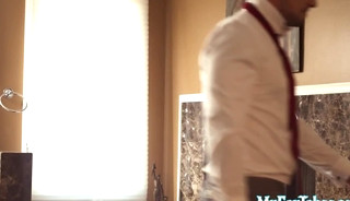 Muscled black stepbro raw fucked for cumshot