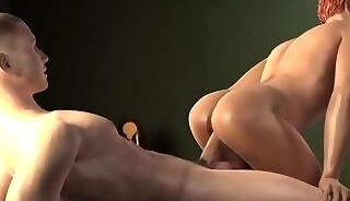 3D CARTOON HUN GETTING HIS TIGHT ASS FUCED BEFORE SOME HOT CUM