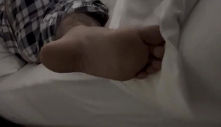 Getting excited by daddy night time feet 4