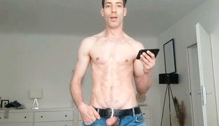 Bareback riding creampie Stepdaddy teasing boy dick
