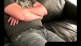 Pierced amateur explores anal play while stroking his massive cock