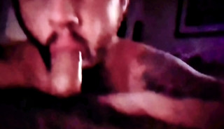Deepthroating a thick uncut Brazilian cock