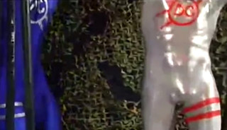 Spandex superhero lads snared in bondage and told to fuck each other