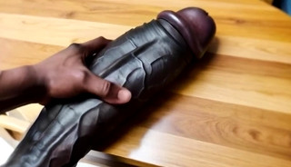 BLACK MAN MASSAGING HIS HUGE BLACK COCK  BBC WORSHIP