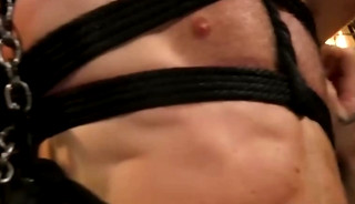 Muscle Stud Alex Mecum Suspended In Rope Bondage And Denied Release By Sebastian Keys