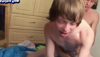 Cute twinks sucking fucking jerking and cumfacial