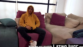 Stud Latino Jared Nyson masturbates befored cock riding POV