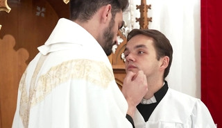 Father Jack Aries trains Marcus Rivers - Alter Training