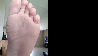 Watching something and wank plus foot