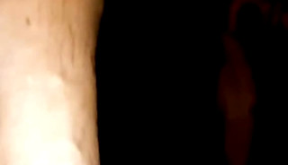 Naked dance and piss walking in chastity cage outdoor