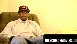 Joe deepthroats hunkâs dick until nose crushes pubic bone