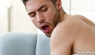 Blond stud Dylan Tides ass pounding Luciano in various positions