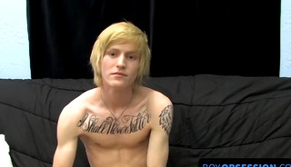Kinky inked Dustin's passionate and intense solo wanking
