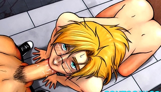 Naughty youngsters having sex at college.