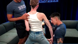 Lucky Banks First Frat Taste Blindfolded And Stripped Naked