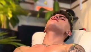 Tattoo Hunk Stroking His Big Dick