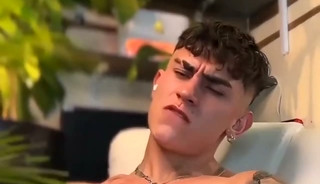 Tattoo Hunk Stroking His Big Dick