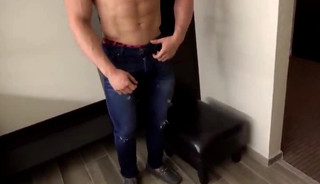All American Teen Jerks His Muscle Cock & Cums