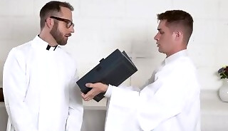 Religious priest gets ass creampied
