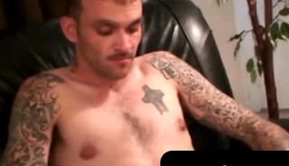 Hairy amateur jerks off after an interview and achieves solo orgasm