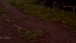 Long naked walk down lanes to river