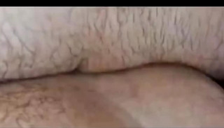 Femboy's big cock is pounding into a hole with hot cum inside!