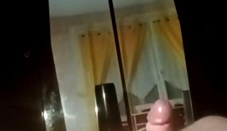 Dude jerks off, moans and cums