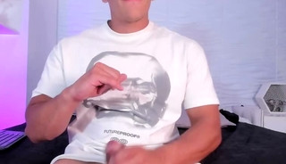 Latino Playing With His Big Fat Uncut Cock