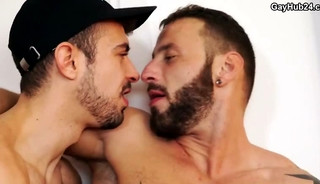 Massive thick cock Koldo Goran raw fucks his old time friend Antonio Miracle american