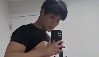 Handsome korean cum