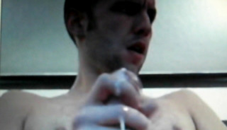 Horny dude cumming a big load on cam