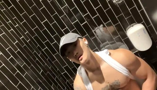 WingHong Tang sucking cock in public toilets