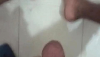 Jerking off in Washroom