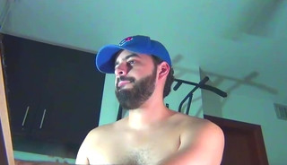 Hot Bearded Hairy Colombian Guy Stroking His Dick Until it Explodes