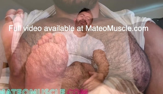 Muscle Hunk Flexing in Tight Compression Gym Wear