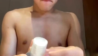 Hot Asia Gay Guy Dildo fuck fun
