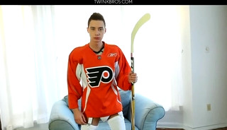 Jimmy Bodine Jacking Off In Hockey Gear