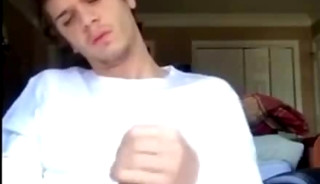 Aussie student jerks a HUGE cock